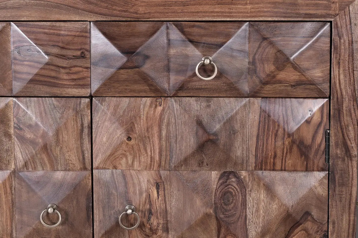 Giner and Colomer - Rosewood Chest Of Drawers (2 Drawers, 2 Doors) Iron Feet