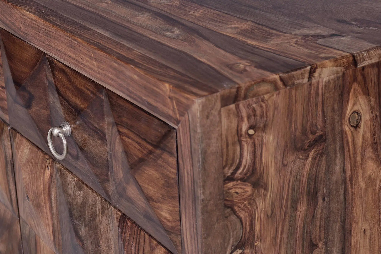 Giner and Colomer - Rosewood Chest Of Drawers (2 Drawers, 2 Doors) Iron Feet