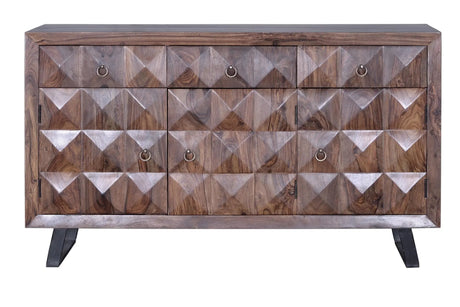 Giner and Colomer - Rosewood Sideboard With 3 Doors & 4 Drawers, Iron Feet