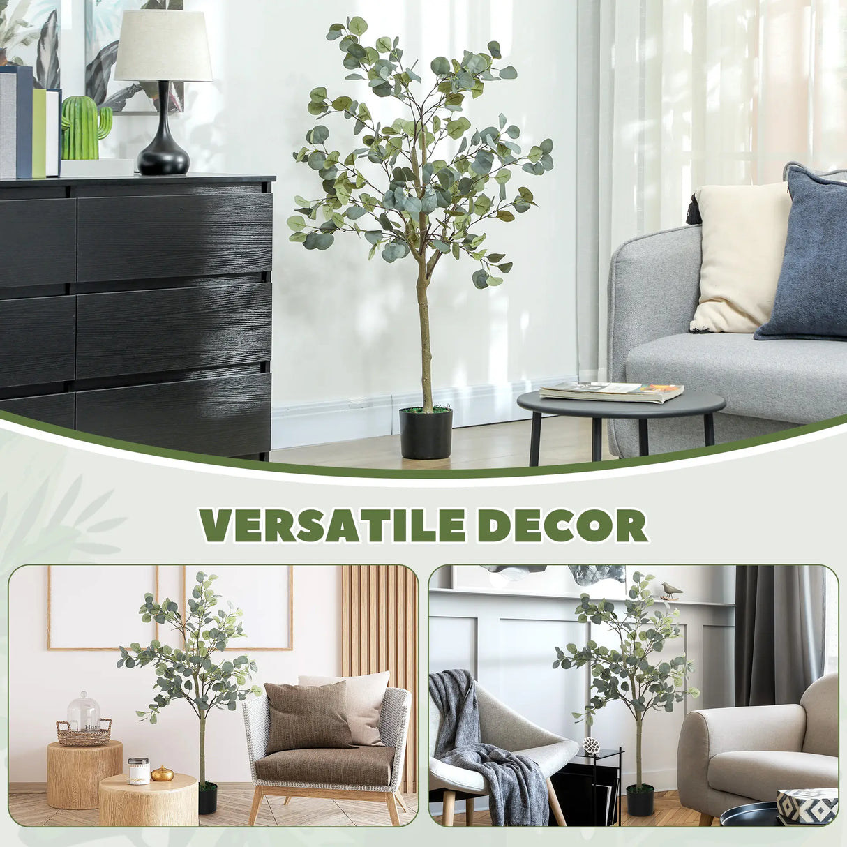 Outsunny 35.5" Topiary Trees Artificial Faux Fakes Spiral Plant Green Cedar Tree Indoor Decor with Nursery Pot