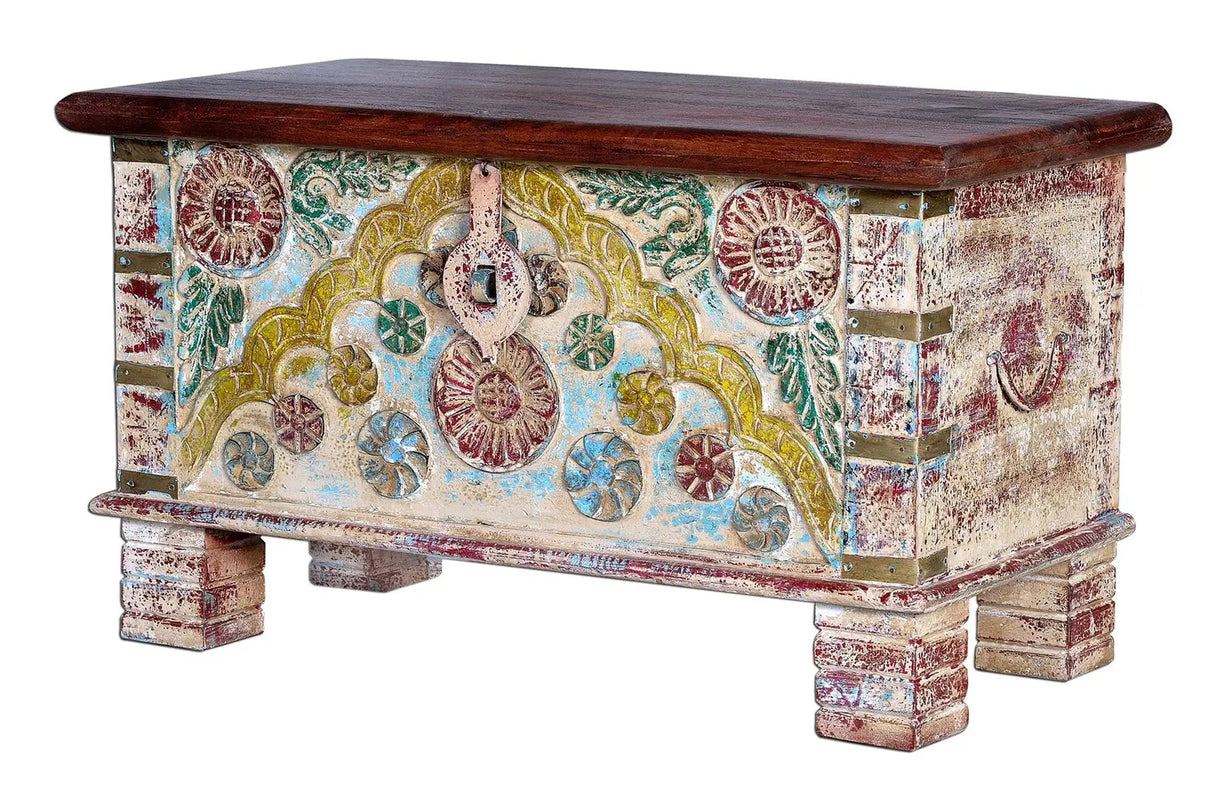 Giner and Colomer - Mango Wood Chest With Top Opening