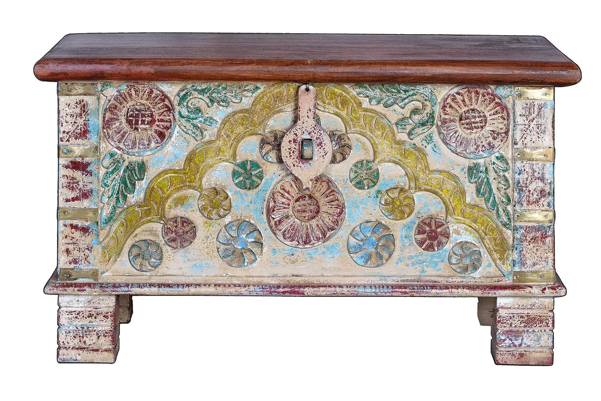 Giner and Colomer - Mango Wood Chest With Top Opening