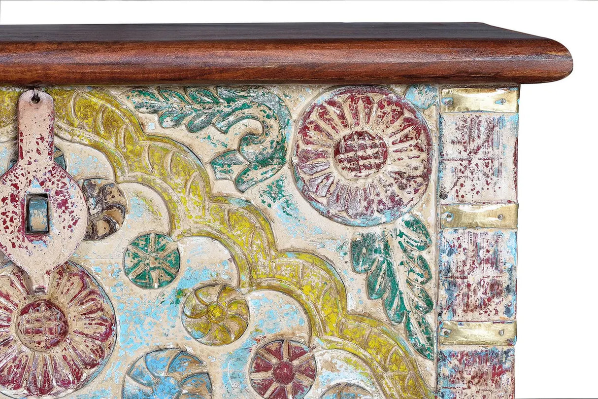 Giner and Colomer - Mango Wood Chest With Top Opening