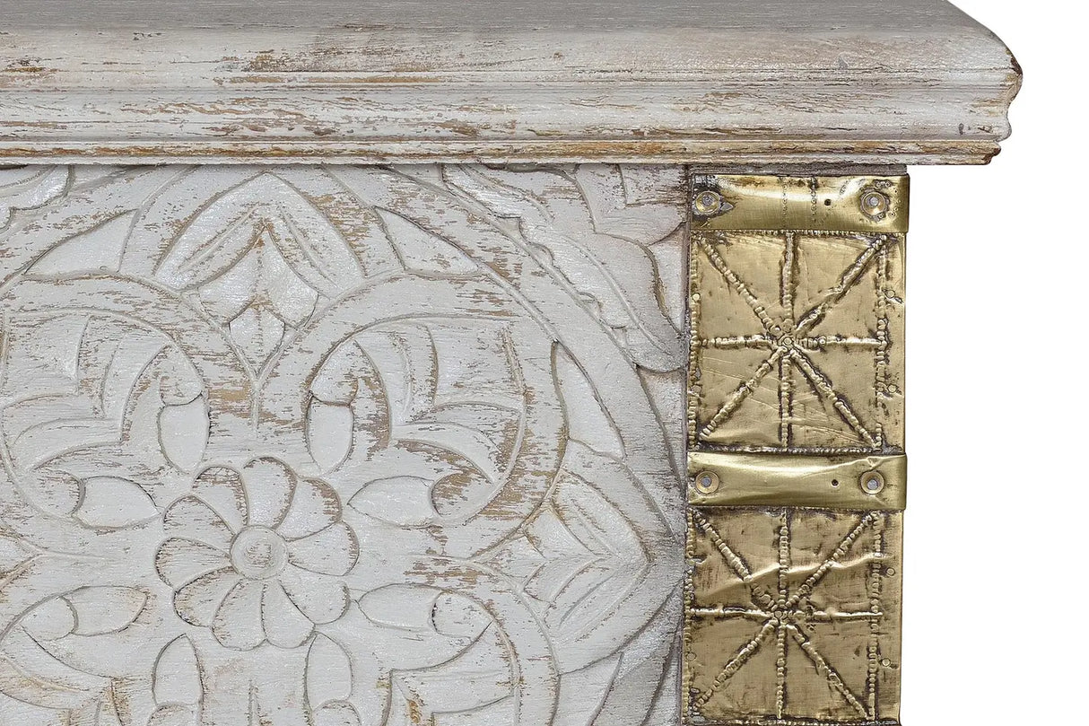 Giner and Colomer - Mango Wood Chest With Top Opening & Bronze Details