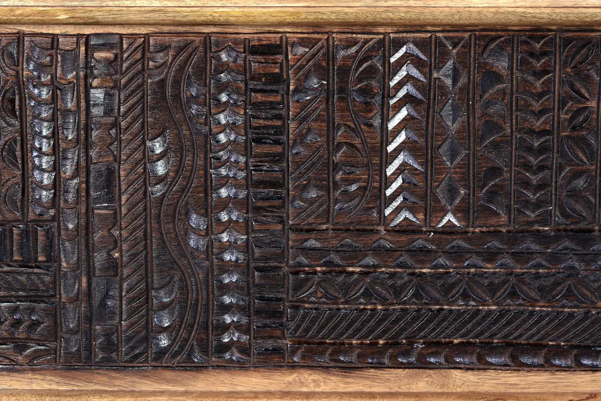 Giner and Colomer - Hand-Carved Mango Wood Chest With Top Opening
