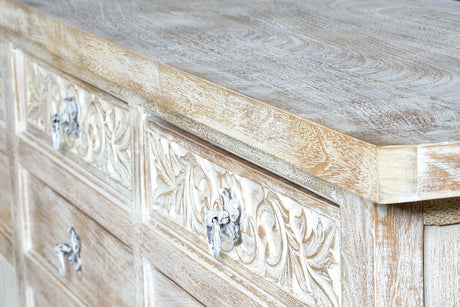 Giner and Colomer - Mango Wood Sideboard (4 Doors, 8 Drawers) & Shelves