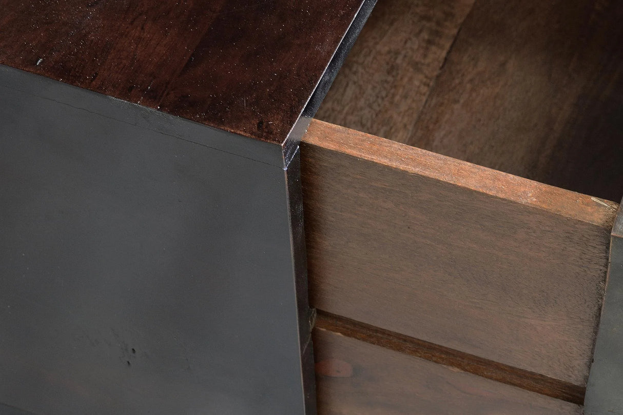 Giner and Colomer - Hieroglyphic Mango Wood TV Stand (3 Drawers)