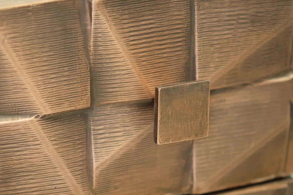 Giner and Colomer - Mango Wood Sideboard (1 Drawer, 2 Doors) Bronze Details