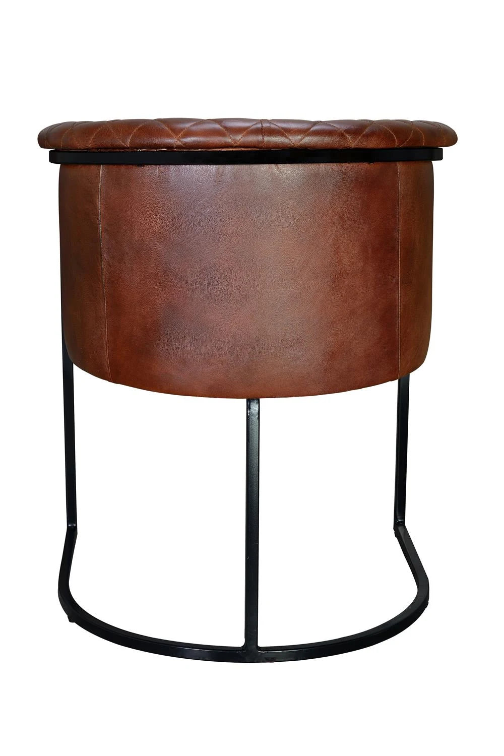 Giner and Colomer - Leather Armchair With Iron Frame (Seat Height: 50 cm)