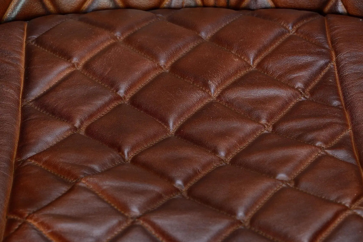 Giner and Colomer - Leather Armchair With Iron Frame (Seat Height: 50 cm)