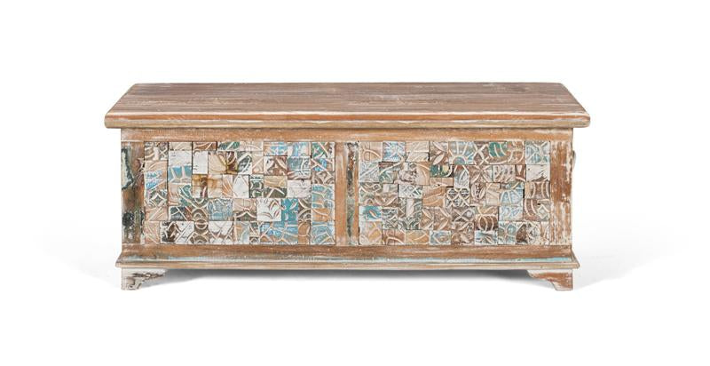 Giner and Colomer - Mango & Recycled Wood Chest With Large Storage (Top Opening)