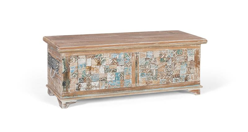 Giner and Colomer - Mango & Recycled Wood Chest With Large Storage (Top Opening)