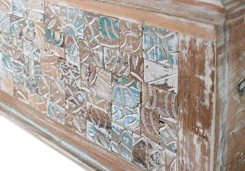 Giner and Colomer - Mango & Recycled Wood Chest With Large Storage (Top Opening)