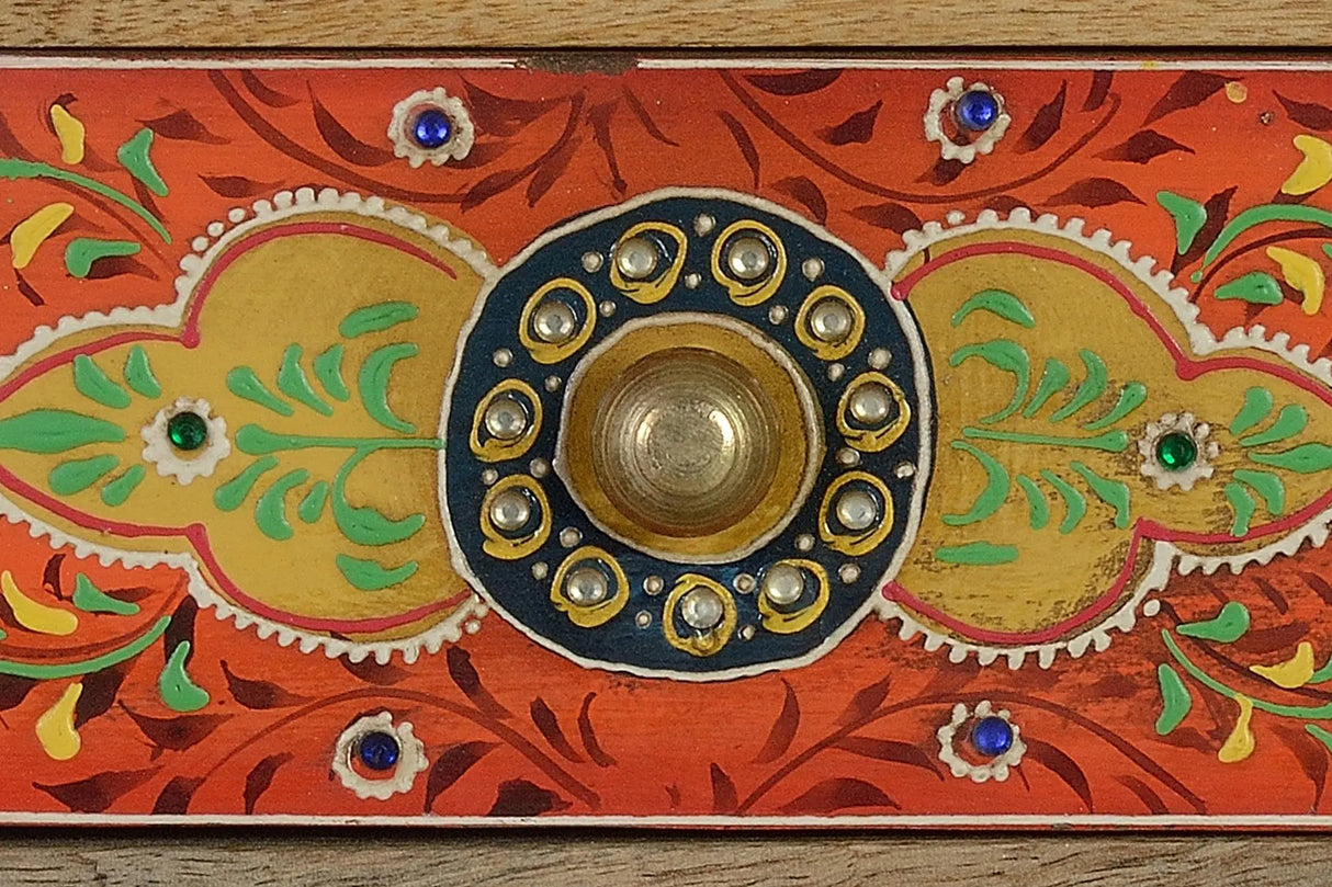 Giner and Colomer - 9-Drawer Mango Wood Telephone Unit With Hand-Painted Details