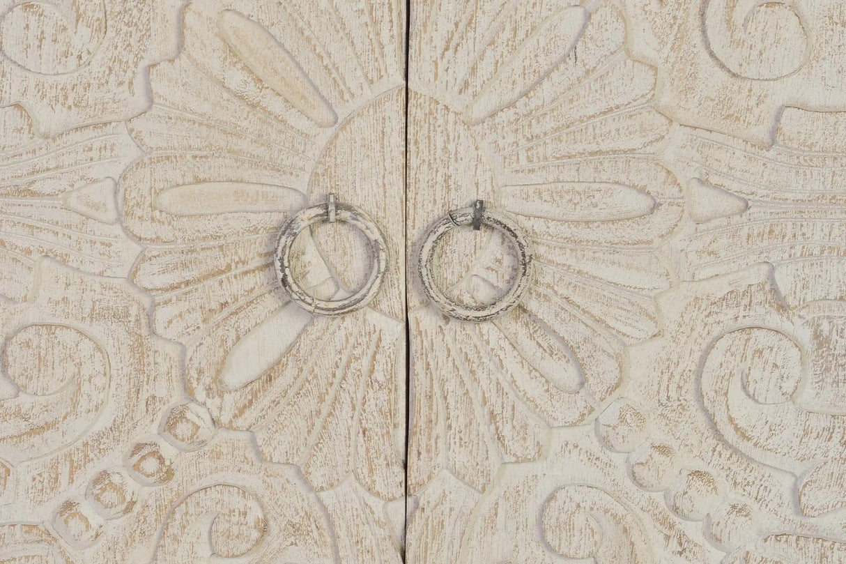 Giner and Colomer - 2-Door Chest Of Drawers In Mango Wood With Interior Shelf