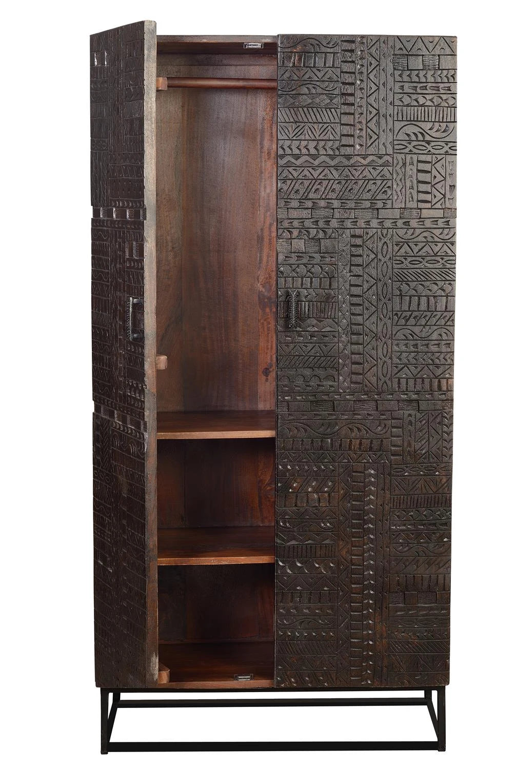 Giner and Colomer - Mango Wood Cabinet With Iron Base (W90 x H180)