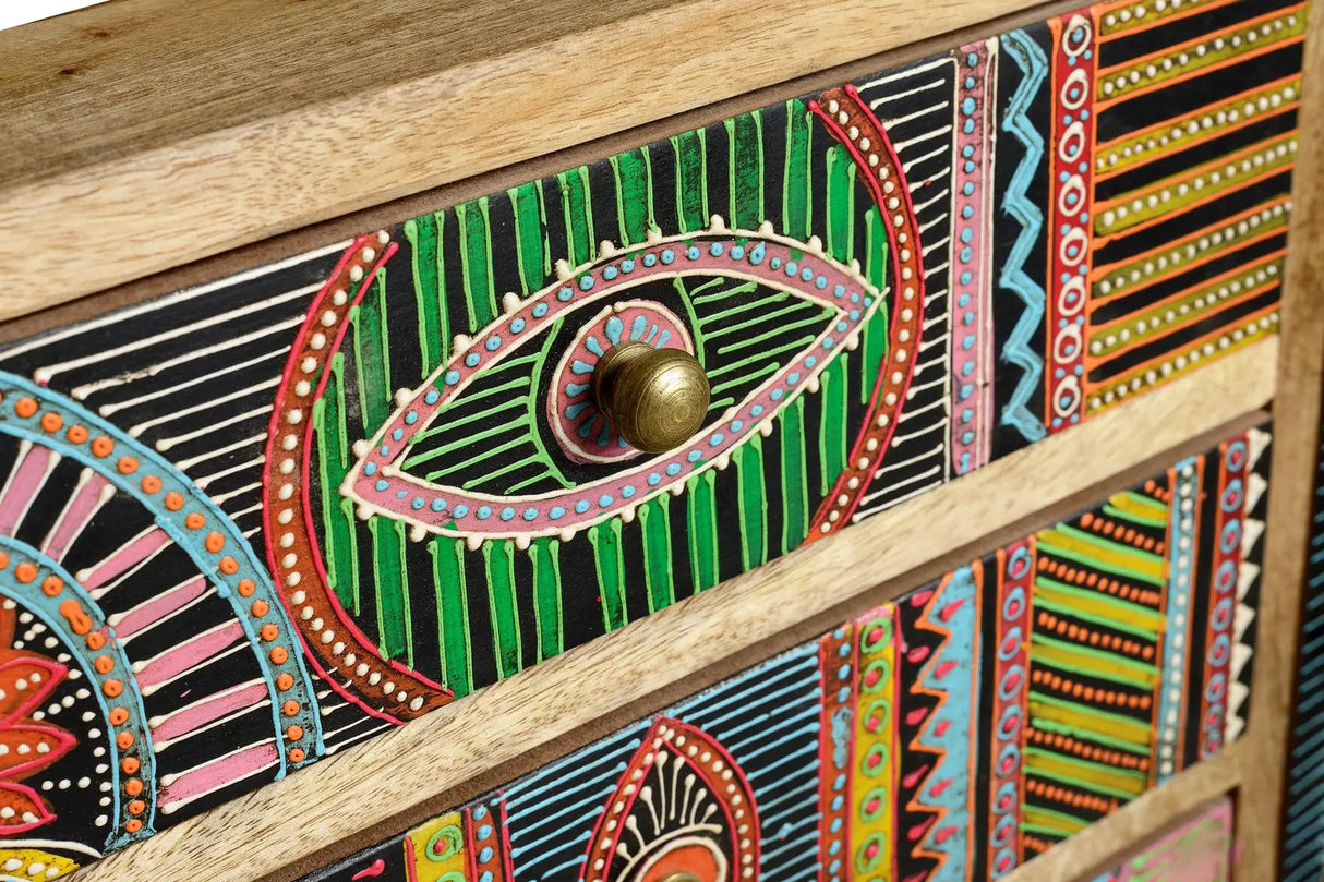 Giner and Colomer - Hand-Painted Mango Wood TV Stand (100 x 32 x 55)