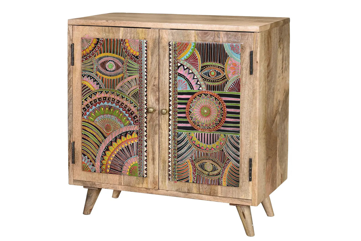 Giner and Colomer - Hand-Painted Mango Wood TV Stand (60 x 30 x 60)