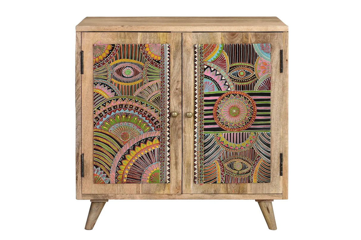 Giner and Colomer - Hand-Painted Mango Wood TV Stand (60 x 30 x 60)