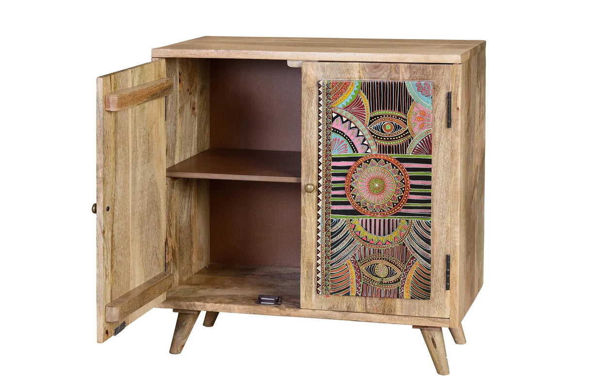 Giner and Colomer - Hand-Painted Mango Wood TV Stand (60 x 30 x 60)