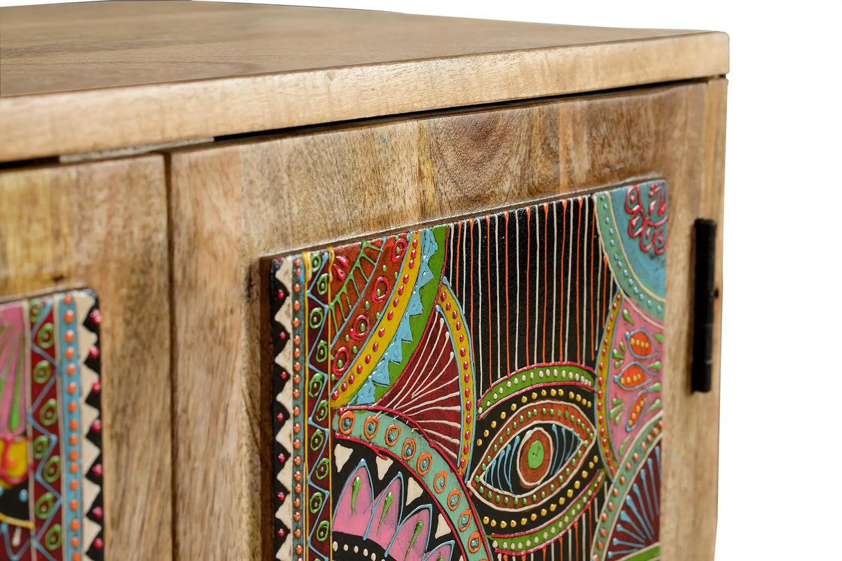 Giner and Colomer - Hand-Painted Mango Wood TV Stand (60 x 30 x 60)