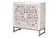 Giner and Colomer - 3-Drawer Mango Wood Chest Of Drawers With Iron Base
