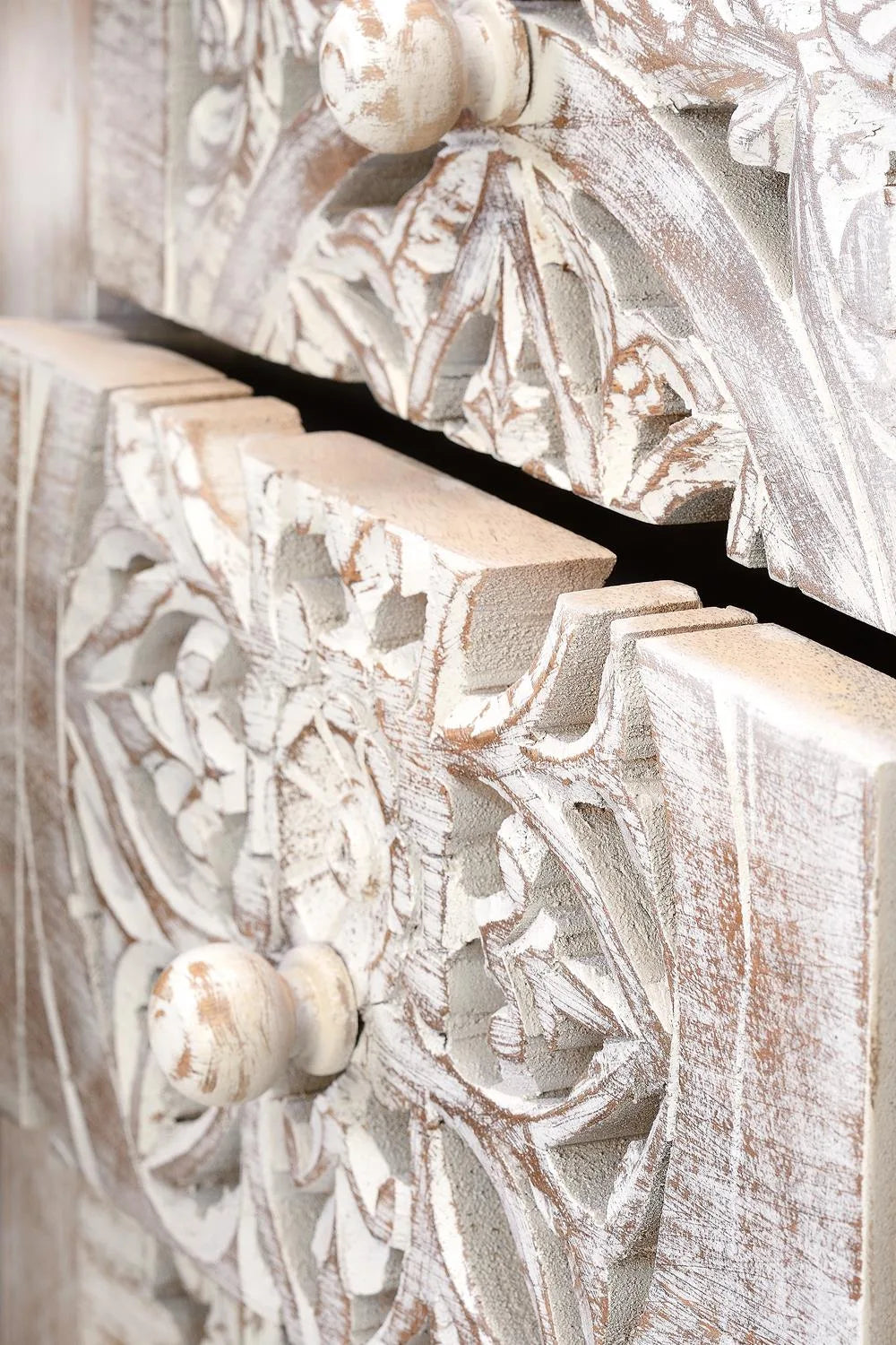 Giner and Colomer - 5-Drawer Mango Wood Chest With Handmade Fronts & Iron Base