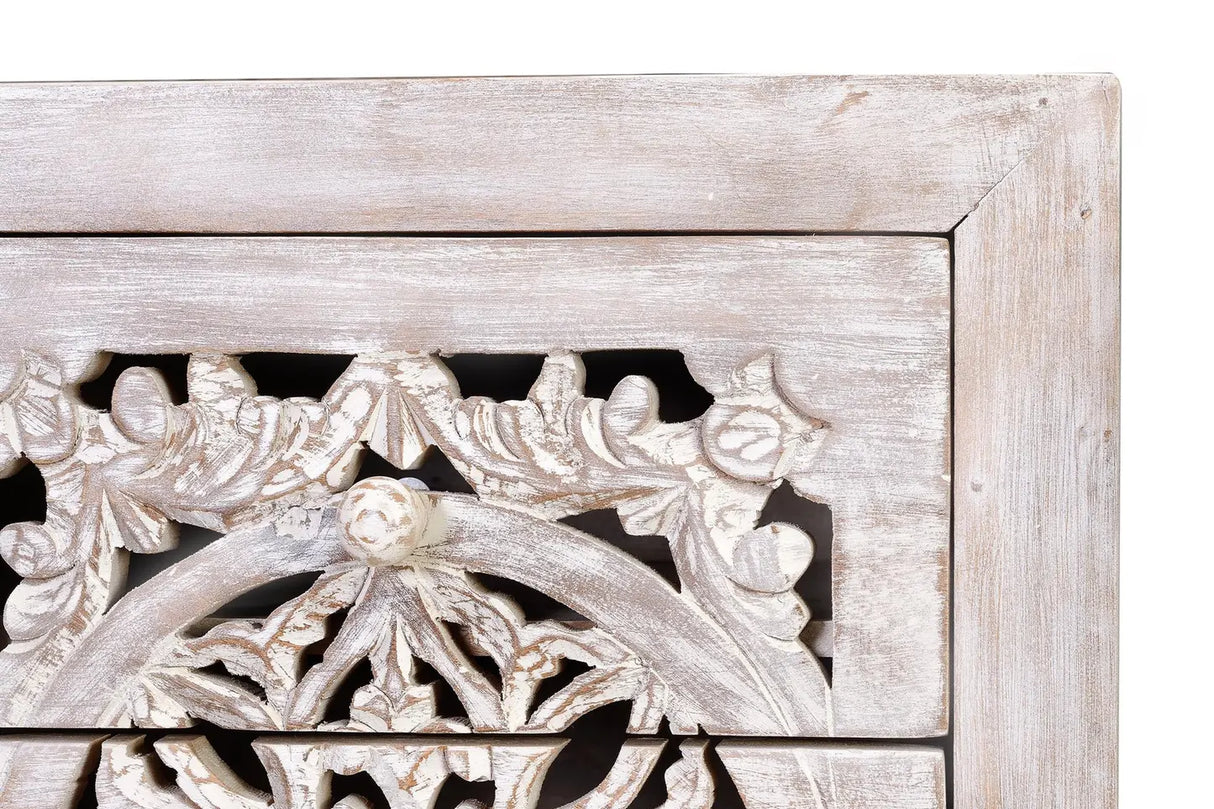 Giner and Colomer - 5-Drawer Mango Wood Chest With Handmade Fronts & Iron Base