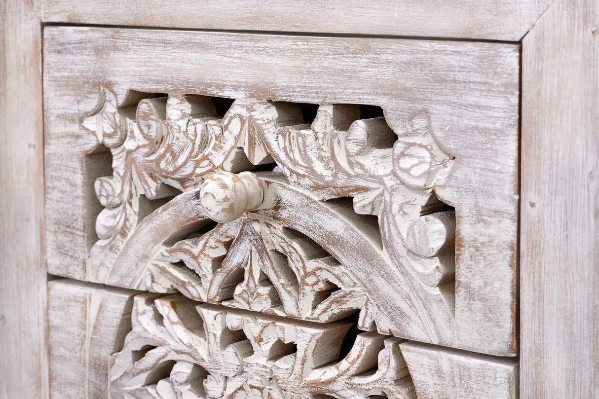 Giner and Colomer - 5-Drawer Mango Wood Chest With Handmade Fronts & Iron Base