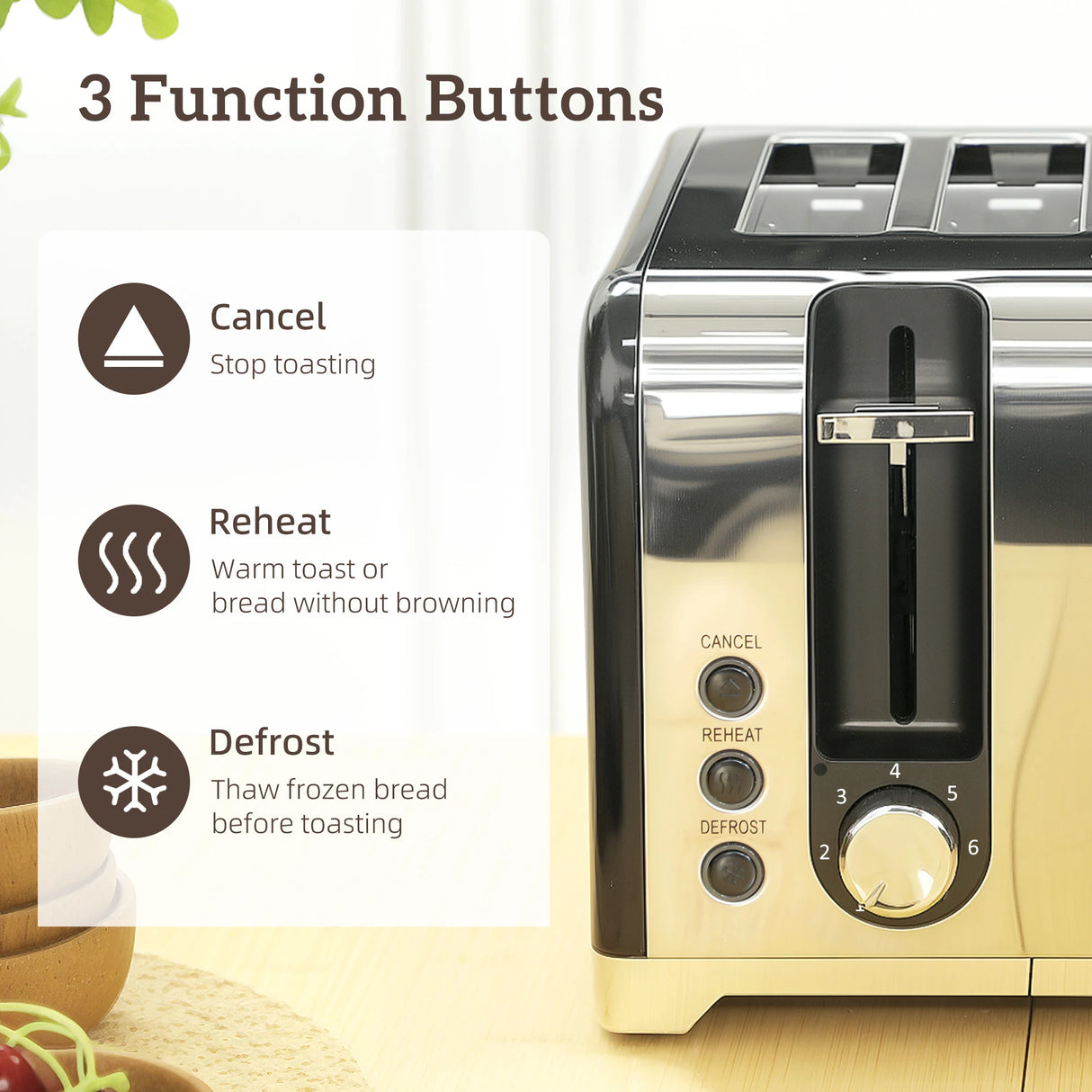 HOMCOM Retro 3000W Kettle and Toaster Set - Black