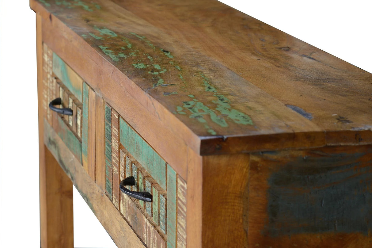 Giner and Colomer - Recycled Wood Console With 2 Drawers