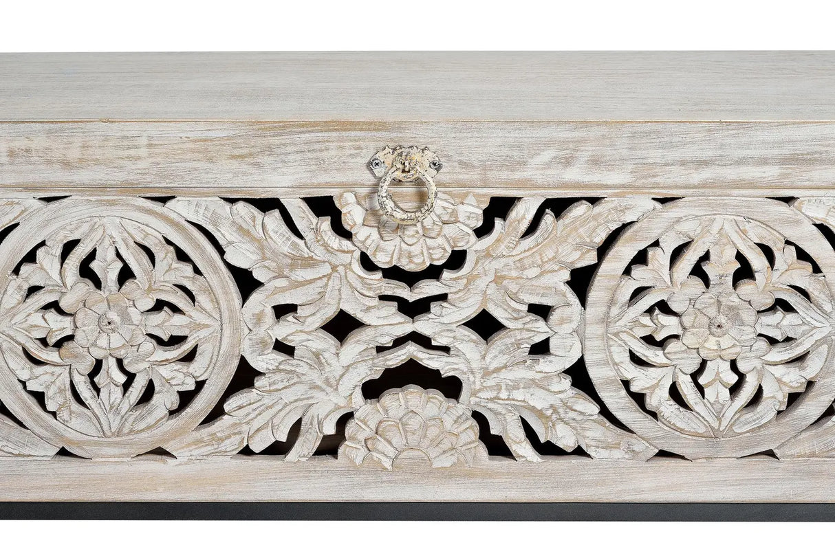 Giner and Colomer - Mango Wood Chest & Metal Base (Top Opening, Large Capacity)