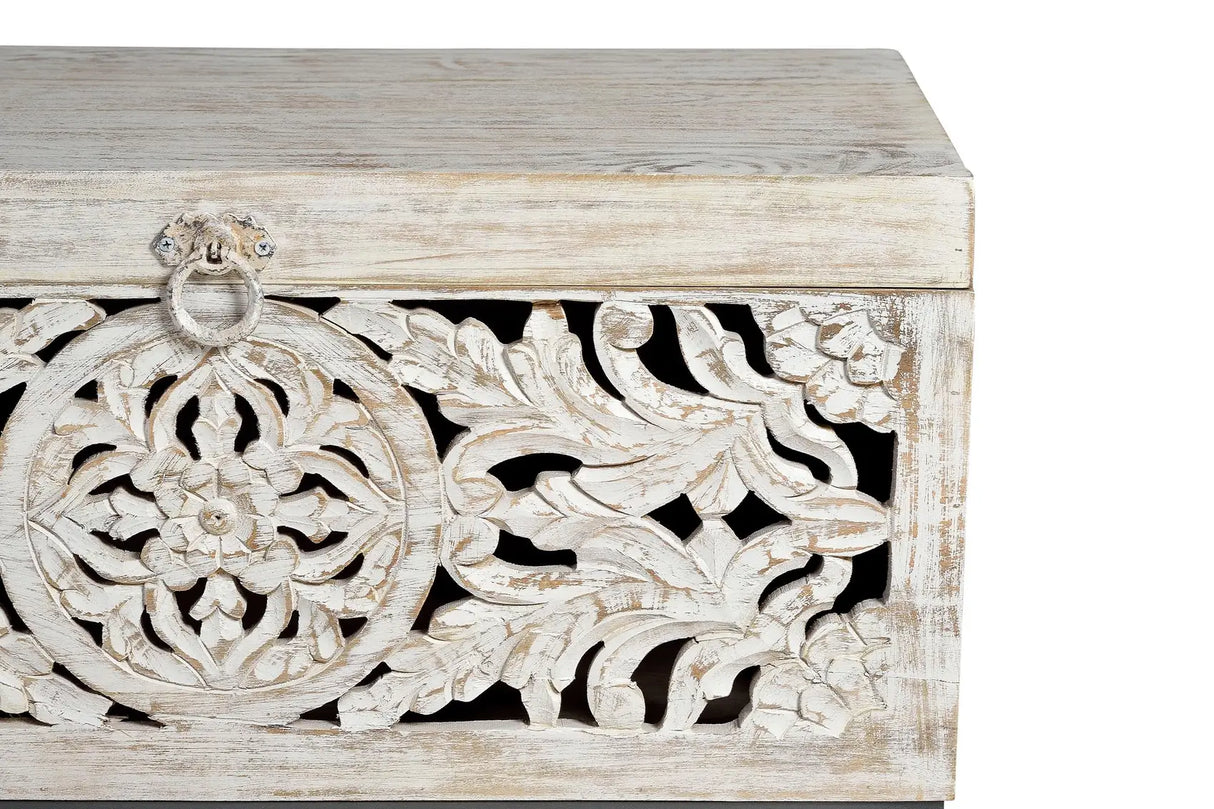 Giner and Colomer - Mango Wood Chest & Metal Base (Top Opening, Large Capacity)