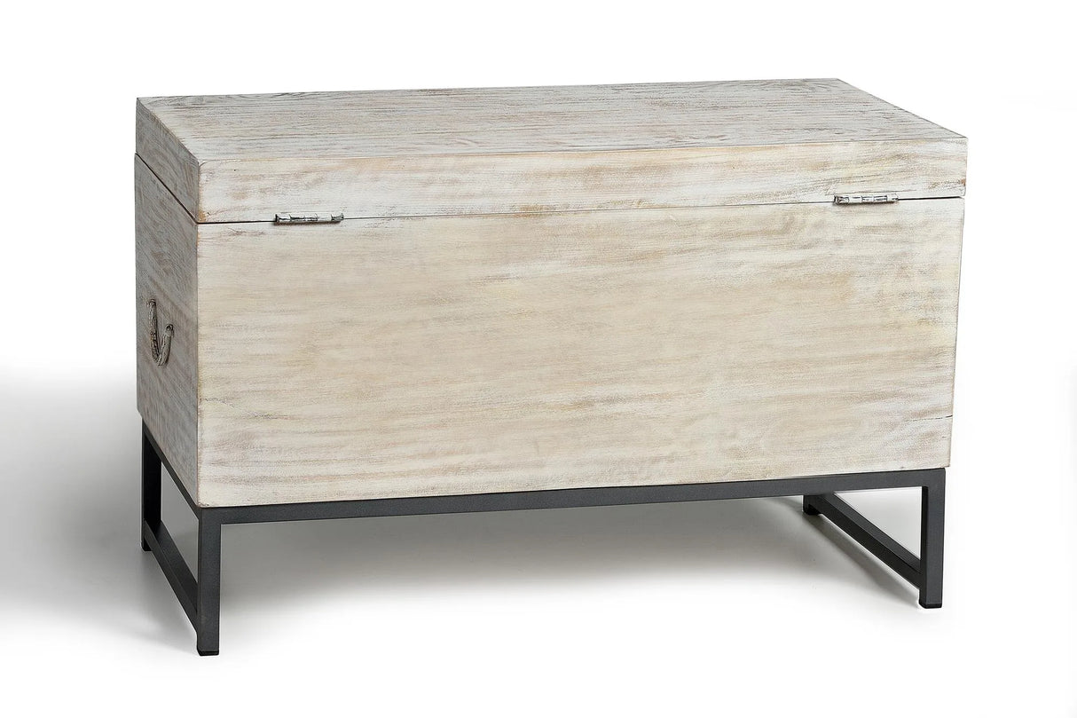 Giner and Colomer - Mango Wood Chest & Metal Base (Top Opening, Large Capacity)