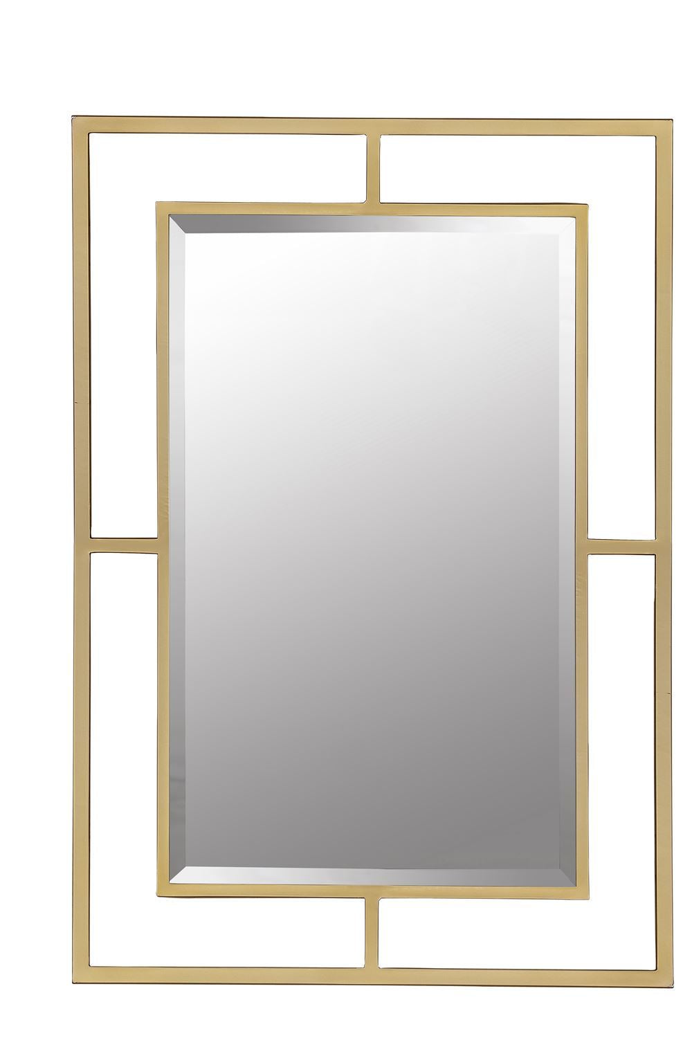 Giner and Colomer Metal Mirror With Beveled Moon Design