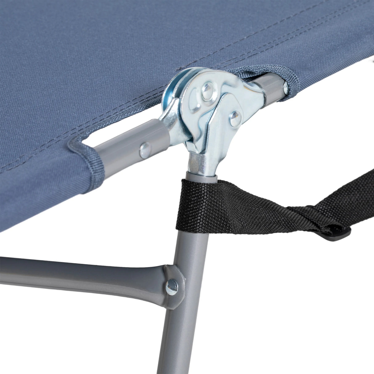 Outsunny Foldable Sun Lounger, Beach Chaise Lounge with Reading Hole, Arm Slots, 5-Position Adjustable Backrest, Side Pocket, Pillow for Garden, Beach, Pool, Grey