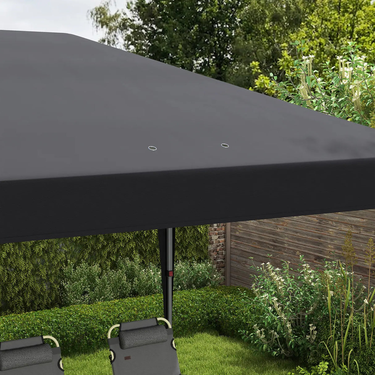 Outsunny Pop Up Gazebo 3 x 6m, Foldable Canopy Tent, Height Adjustable Wedding Awning Canopy w/ Carrying Bag, Black