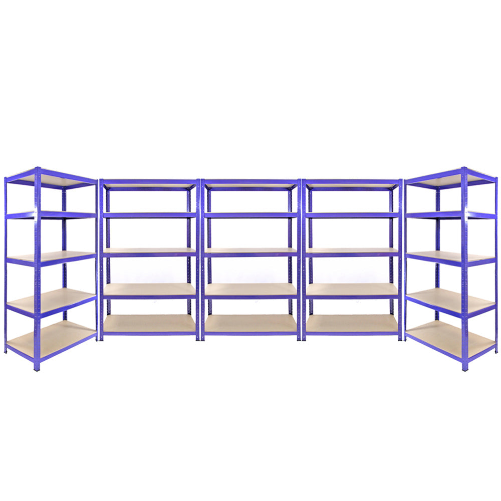 3 x Q-Rax Blue 120 x 50 x 180cm & 2 x Racking Blue 90 x 50 x 180cm