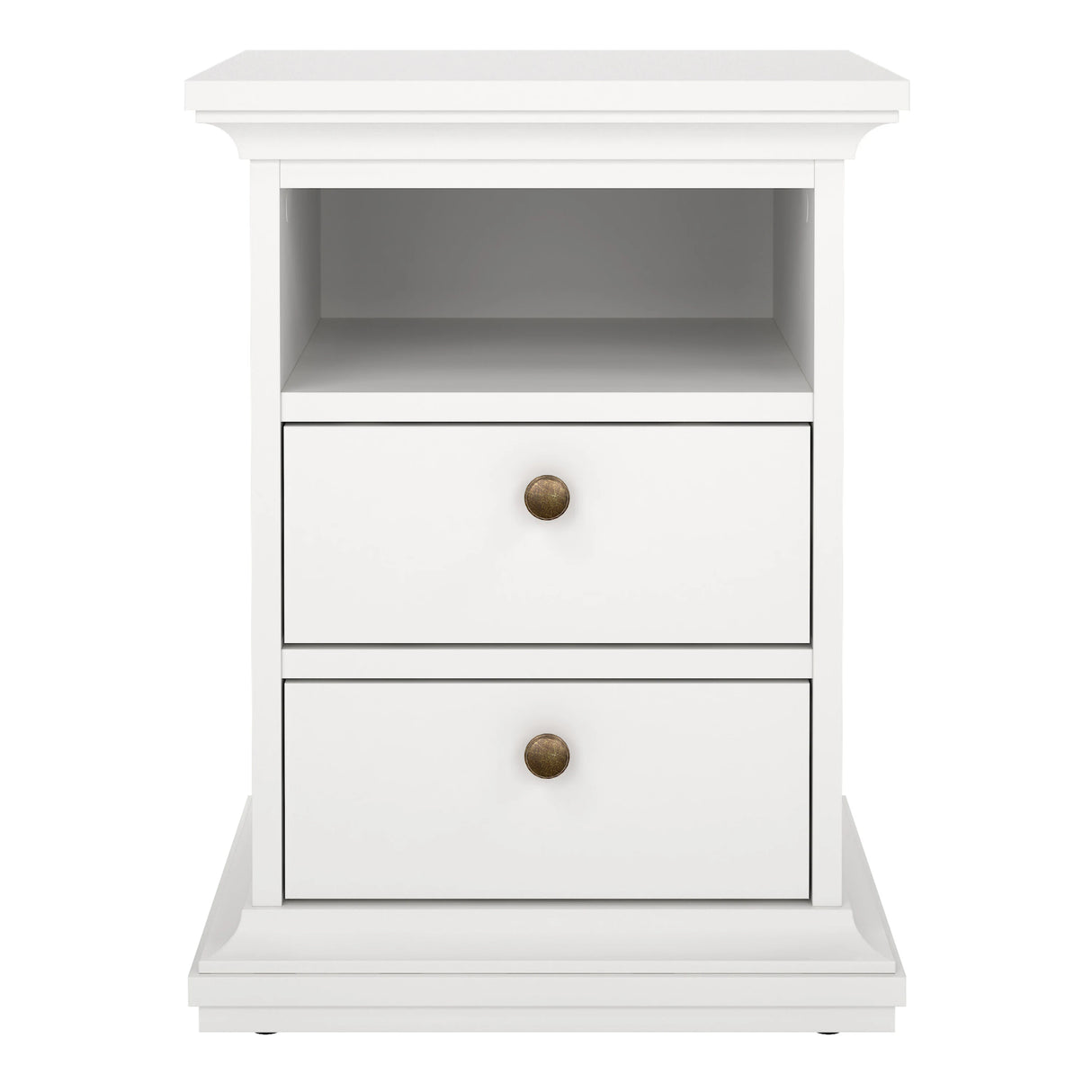 Paris Bedside 2 Drawers in White