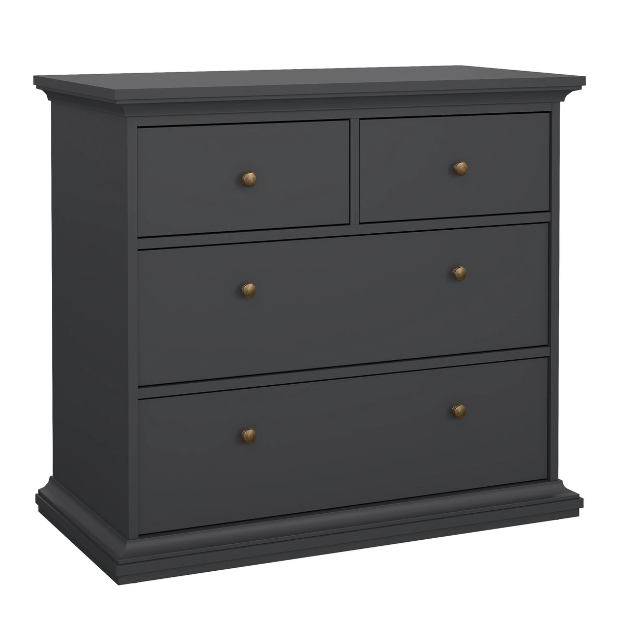 Paris Chest of 4 Drawers in Matt Grey