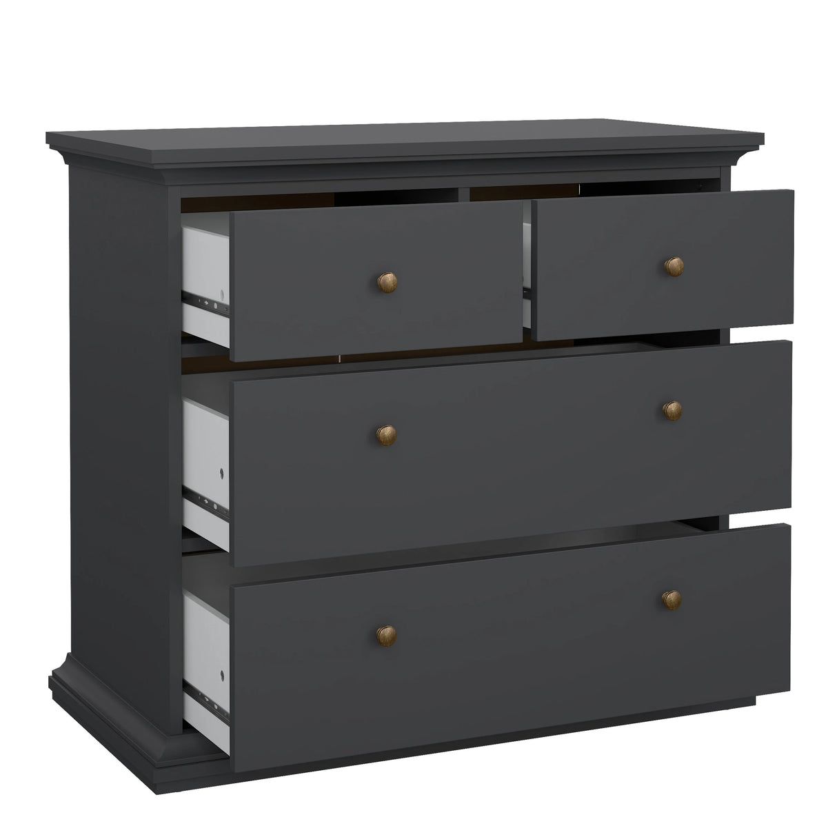 Paris Chest of 4 Drawers in Matt Grey