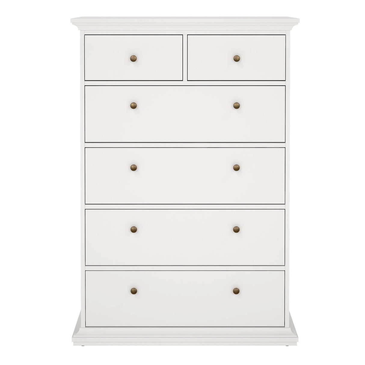 Paris Chest of 6 Drawers in White