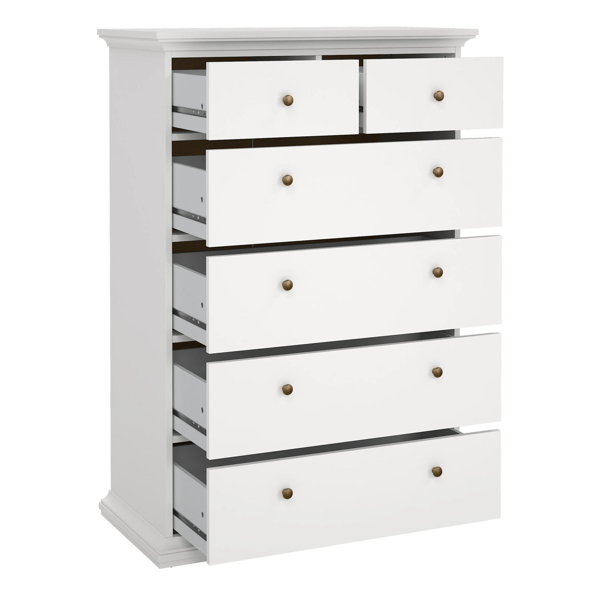 Paris Chest of 6 Drawers in White