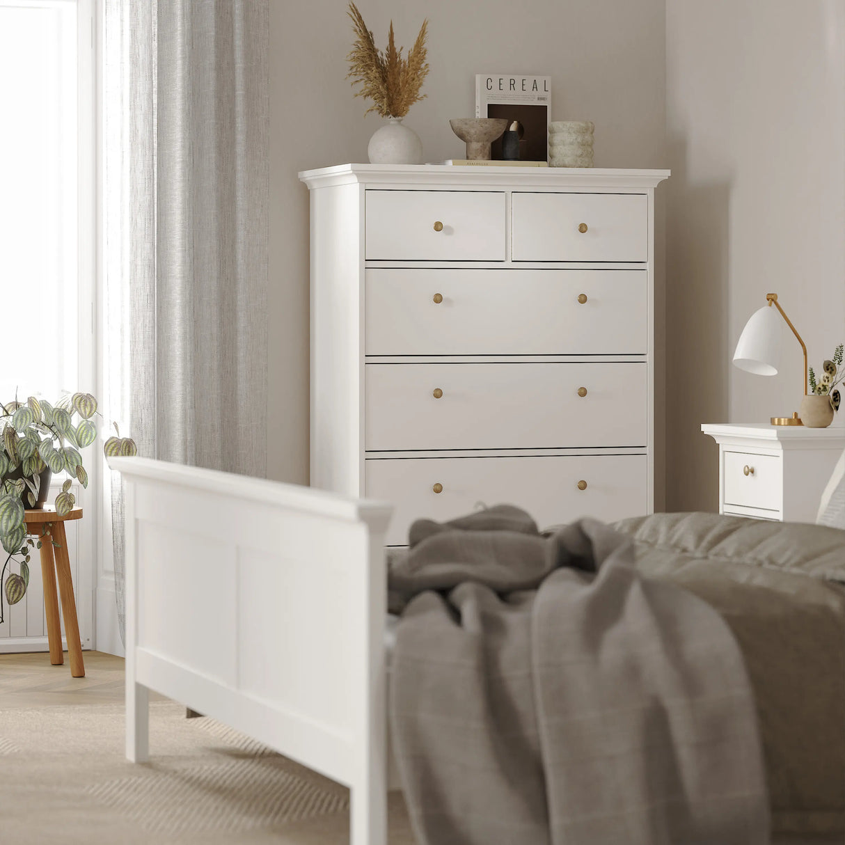 Paris Chest of 6 Drawers in White
