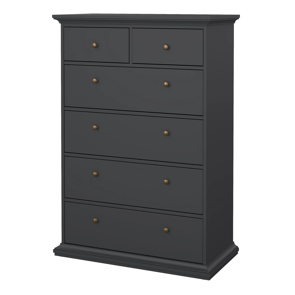 Paris Chest of 6 Drawers in Matt Grey
