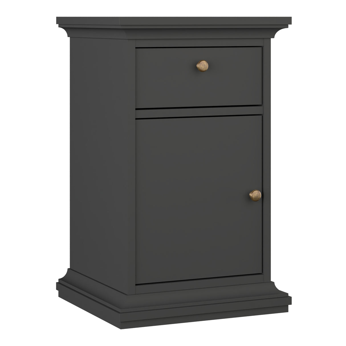 Paris Nightstand 1 door + 1 drawer in Matt Grey