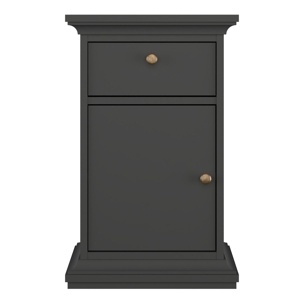 Paris Nightstand 1 door + 1 drawer in Matt Grey