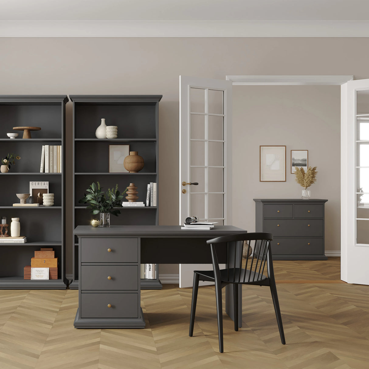 Paris Desk in Matt Grey