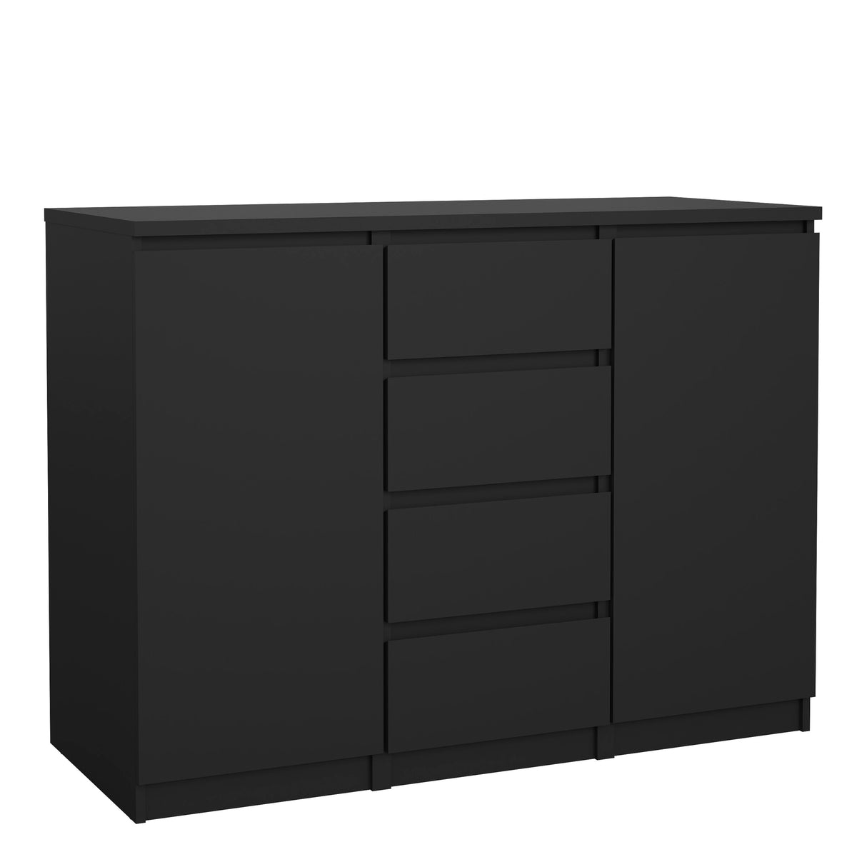Naia Sideboard - 4 Drawers 2 Doors in Black Matt