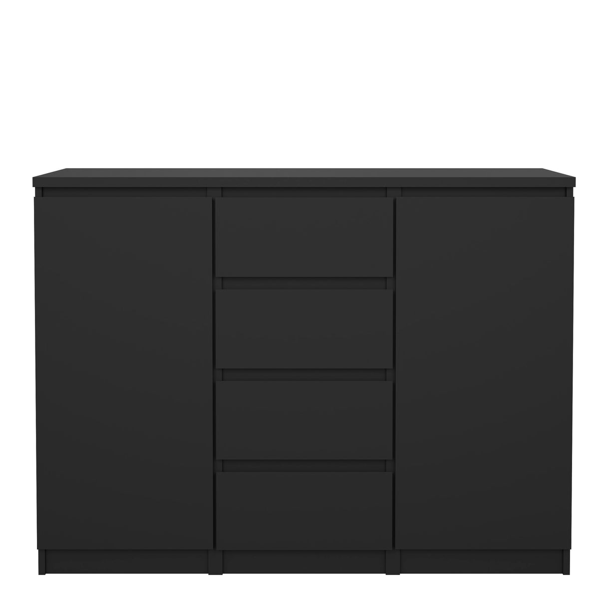 Naia Sideboard - 4 Drawers 2 Doors in Black Matt